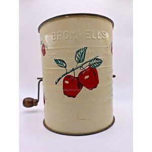 Vintage Flour Sifter Bromwell's 3-Cup Measuring Apple Rustic Farmhouse Decor